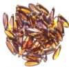 50 5x16mm Crystal, Topaz, & Purple Dagger Beads
